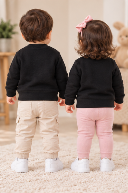 Mini Adventure Dino Sweatshirt-Black