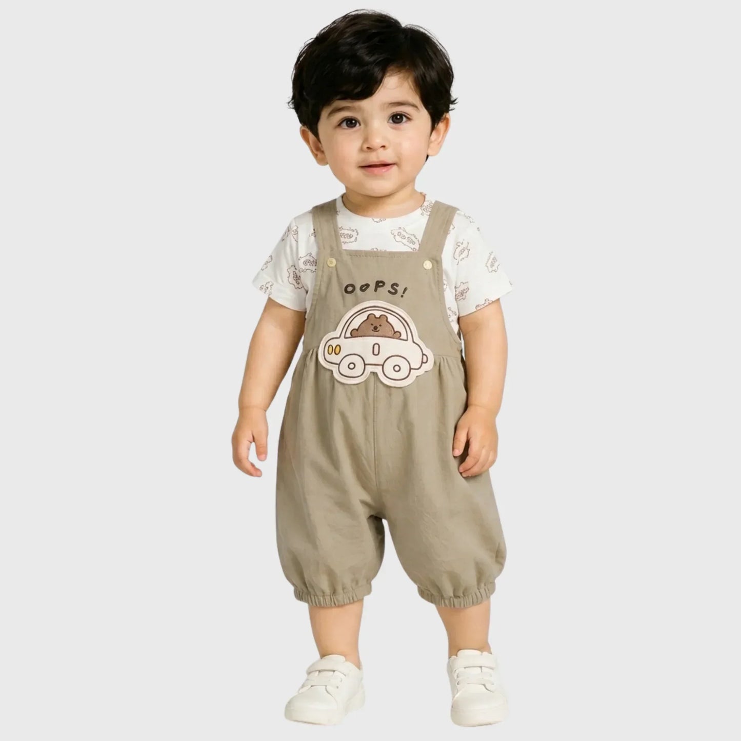 Baby "Oops Bear" Romper Set