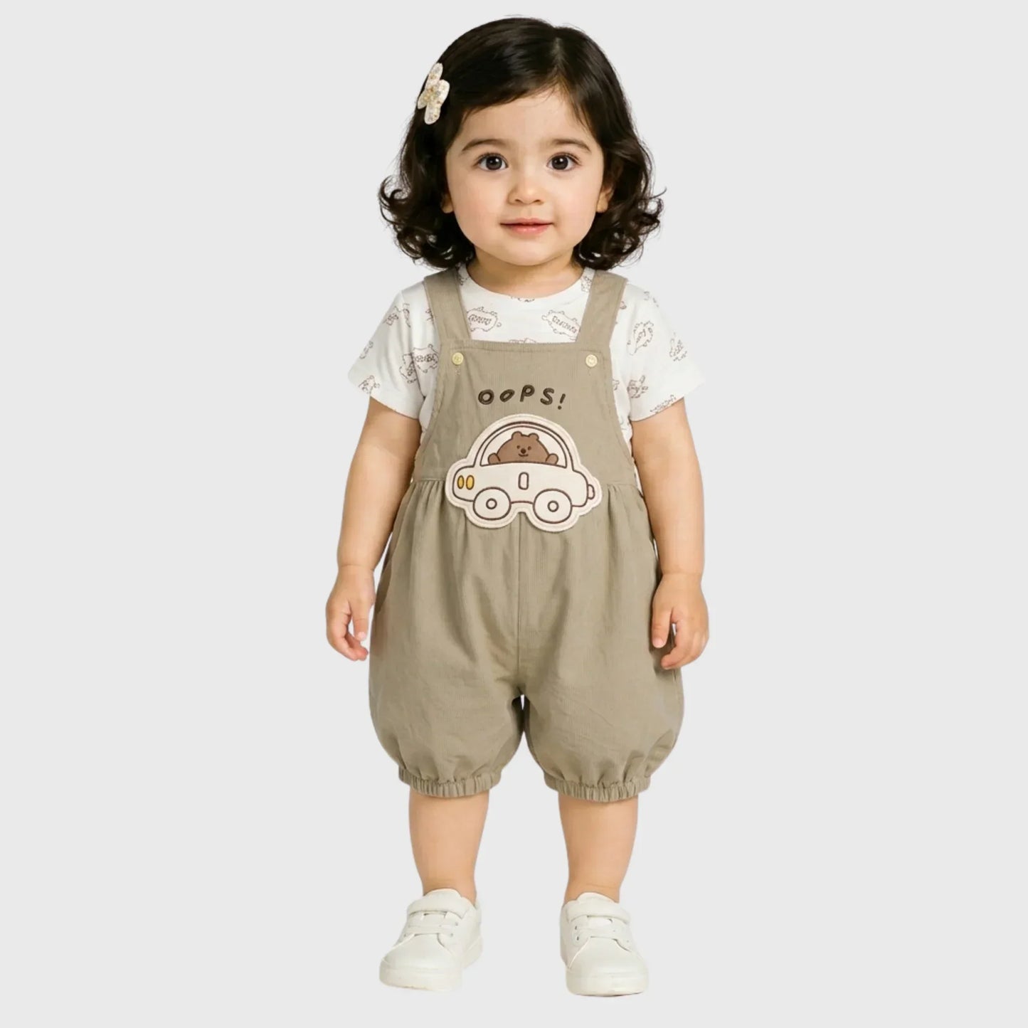 Baby "Oops Bear" Romper Set