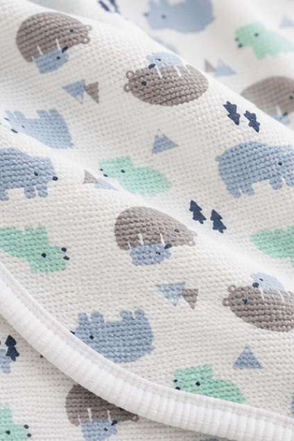 Baby Rhino Print Swaddle Blanket