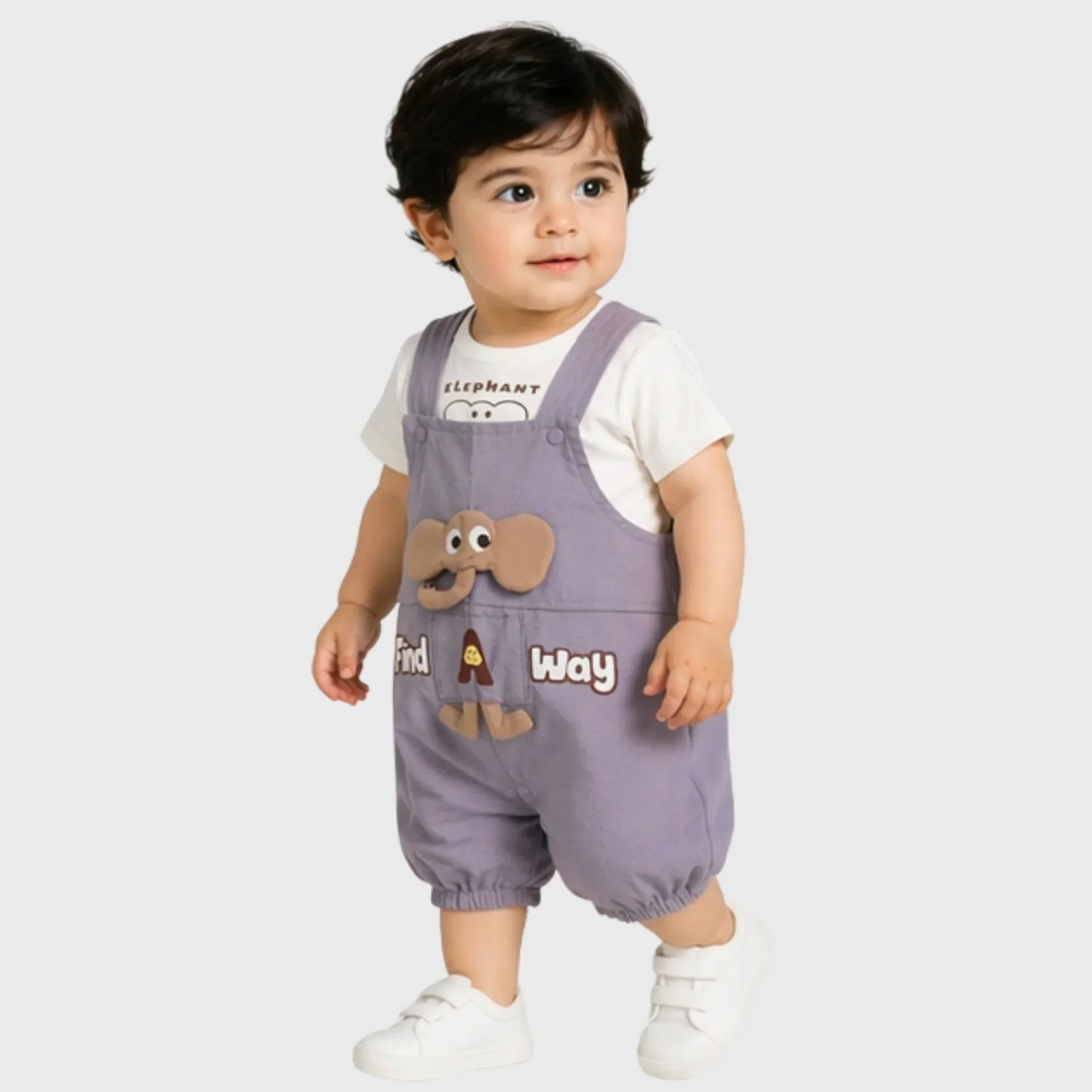 Baby "Find A Way Elephant" Romper Set