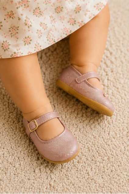 Girls’ Pink Glitter Mary Jane Shoes