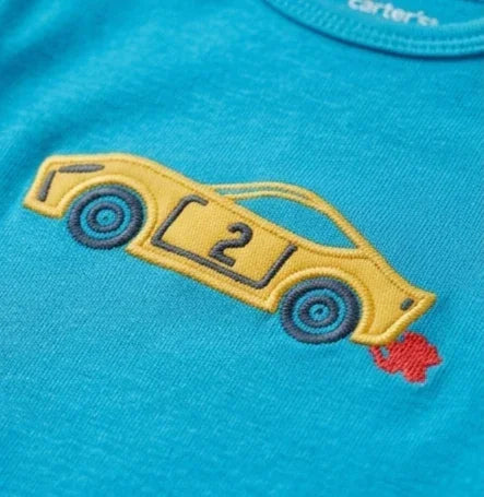 Long-Sleeve Race Car Baby Bodysuit