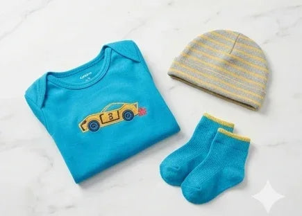 Long-Sleeve Race Car Baby Bodysuit