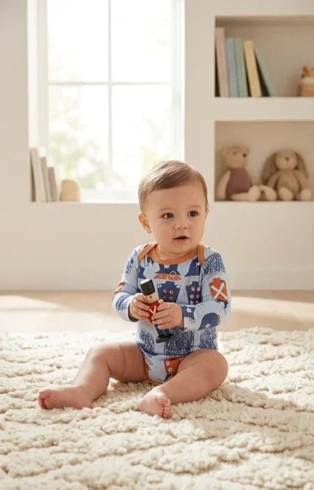 Long-Sleeve Toy Soldier Baby Bodysuit