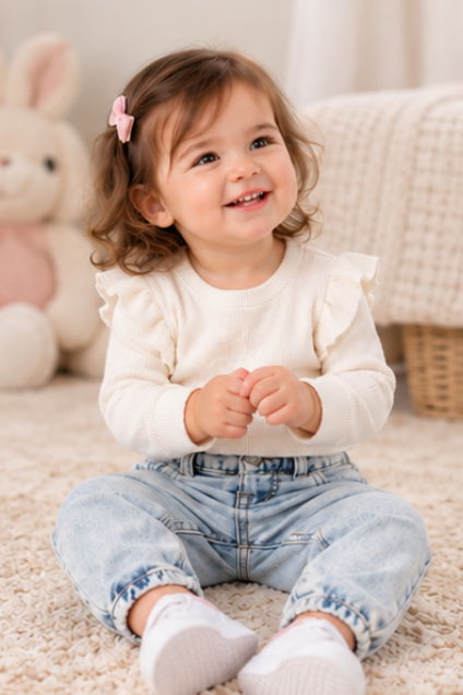 Girls Light Wash Denim Jeans