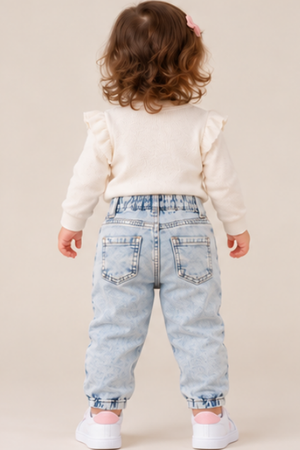 Girls Light Wash Denim Jeans