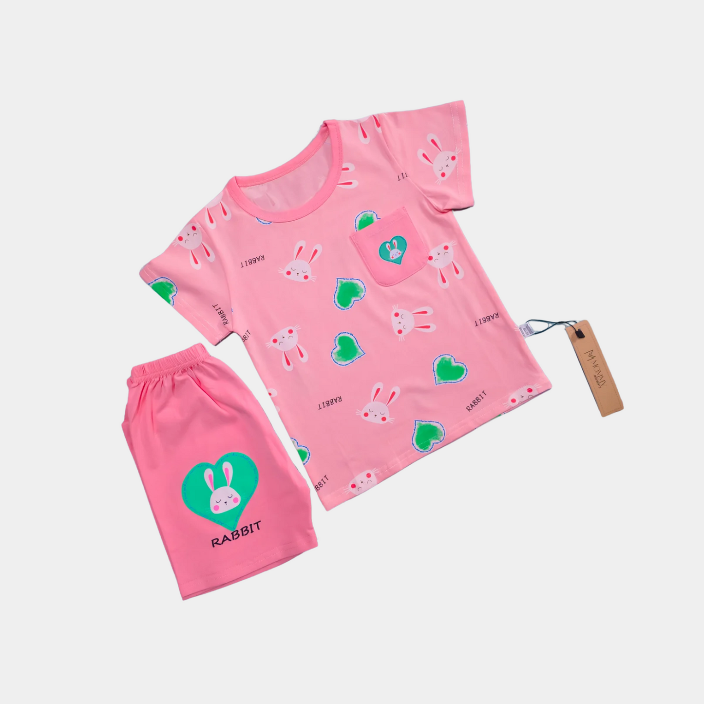 Pink Tee Shirt & Short Set  | (12M-6YRS)