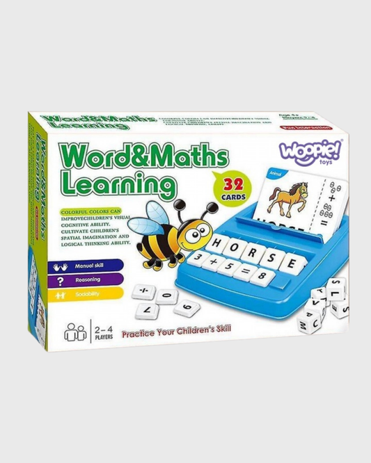 Word & Maths Learning Center - Fun Phonics and Basic Arithmetic (32 Cards)