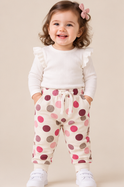 Polka Dot Jogger Pants for Toddlers