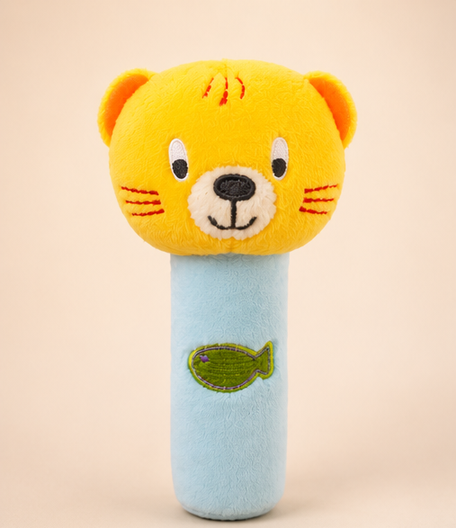 Single Win Fun Soft Animal Rattle Stick for Babies.