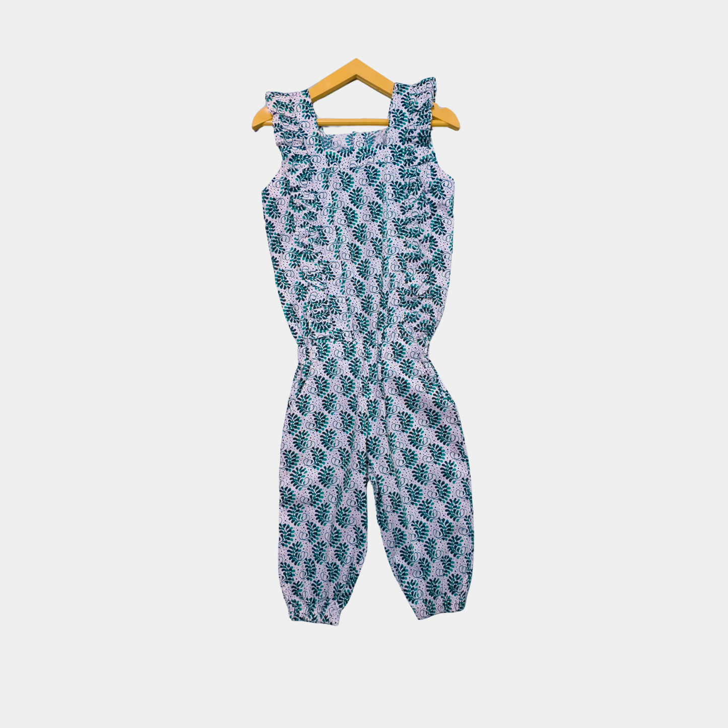Jungle Bloom Ruffle Jumpsuit – Breezy All-in-One for Playful Days