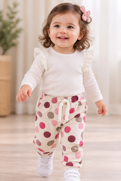 Polka Dot Jogger Pants for Toddlers