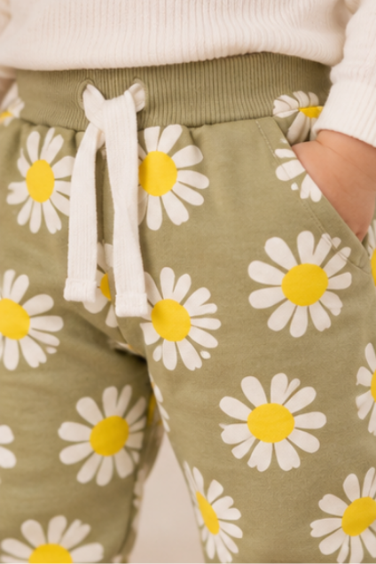 Daisy Print Jogger Pants for Toddlers
