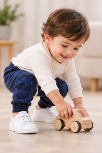 Navy Camo Print Jogger Pants for Toddlers