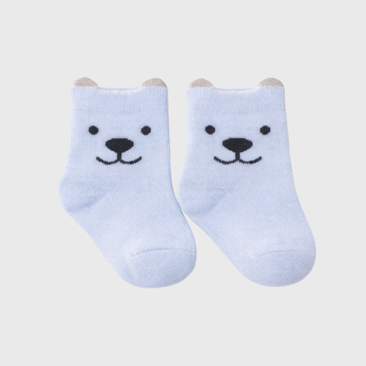 Baby Bear Ears Ankle Socks – Pastel Blue