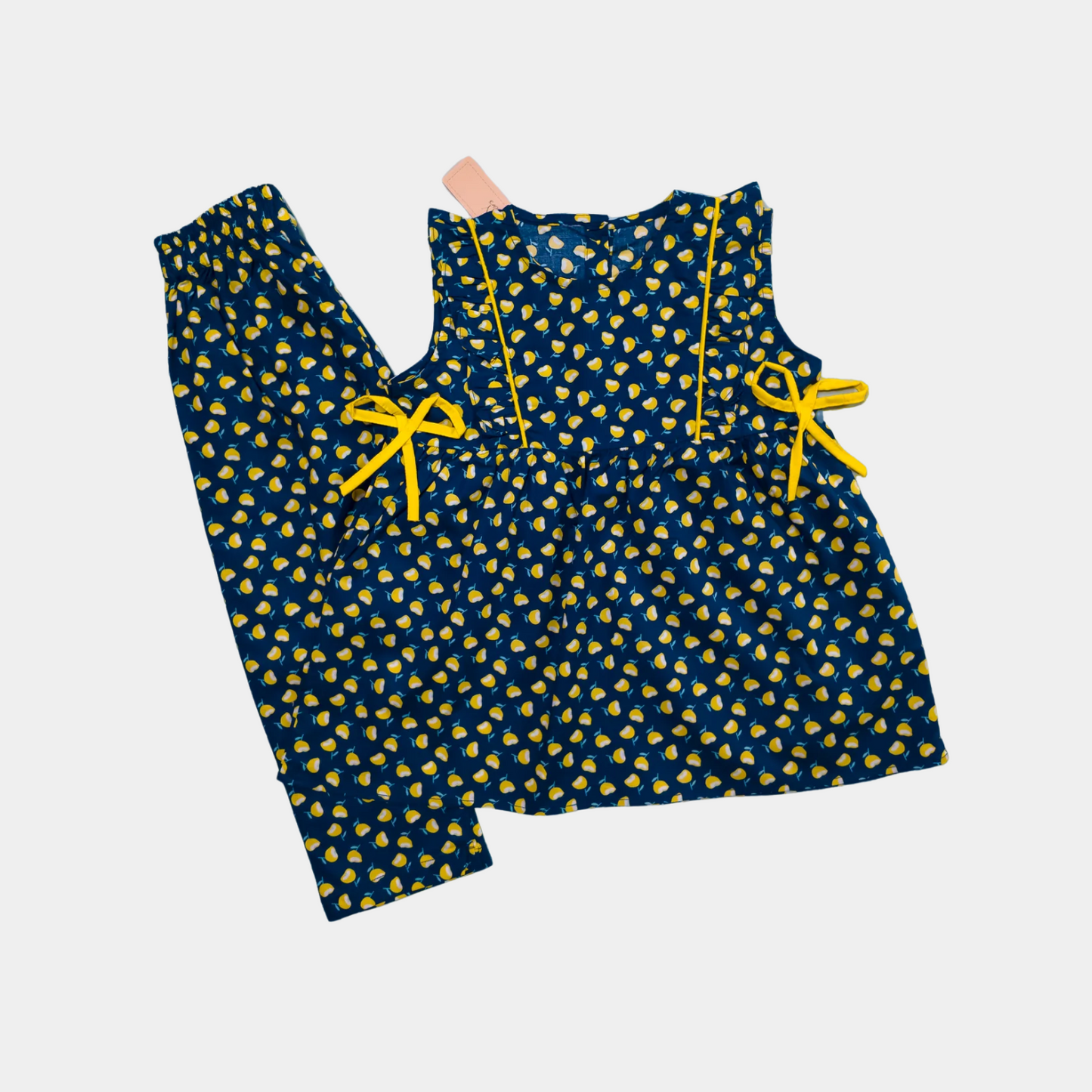 Navy Blue Set Frock And Trouser | 12M-6YRS