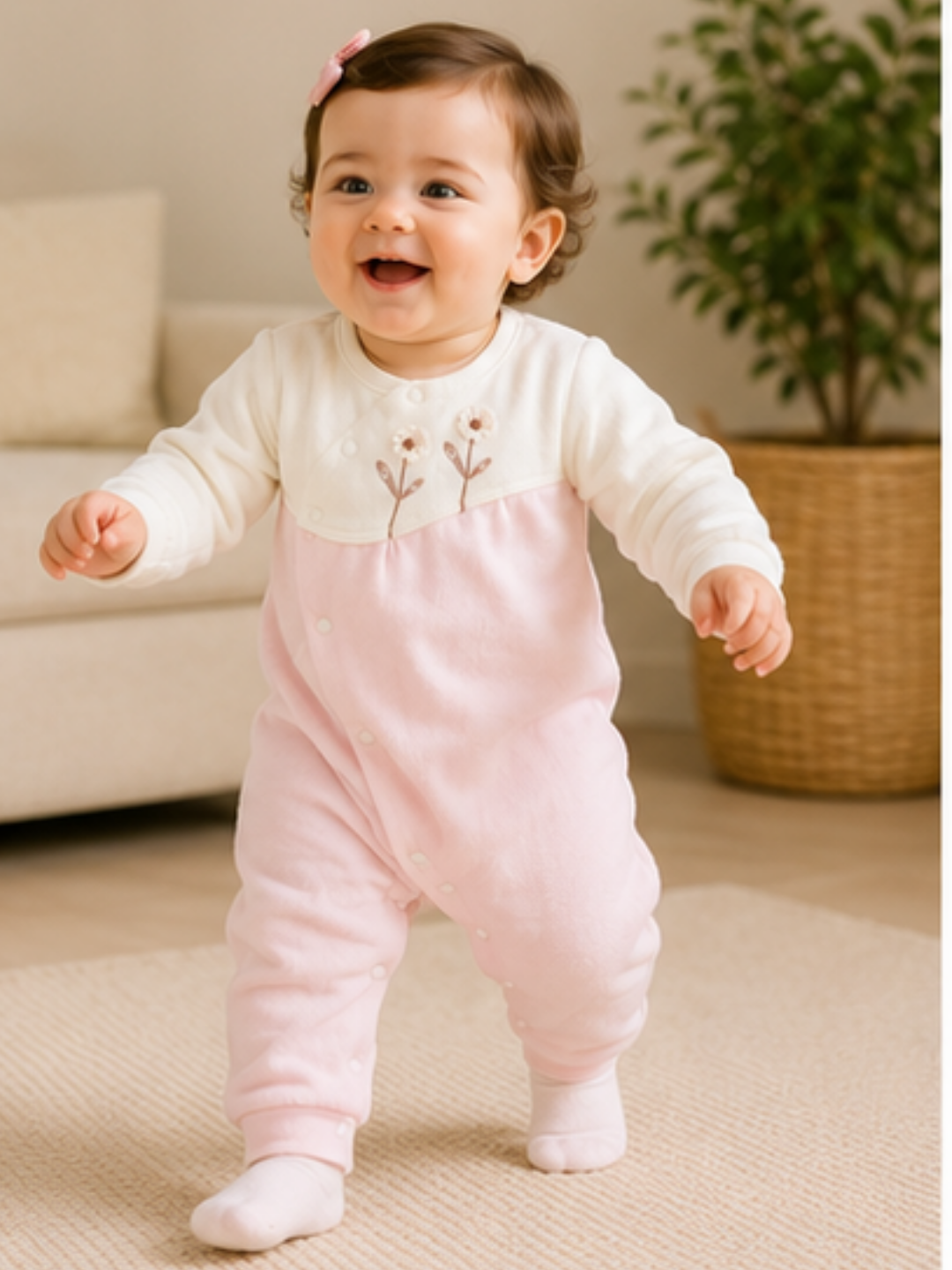 Pink Quilted Romper