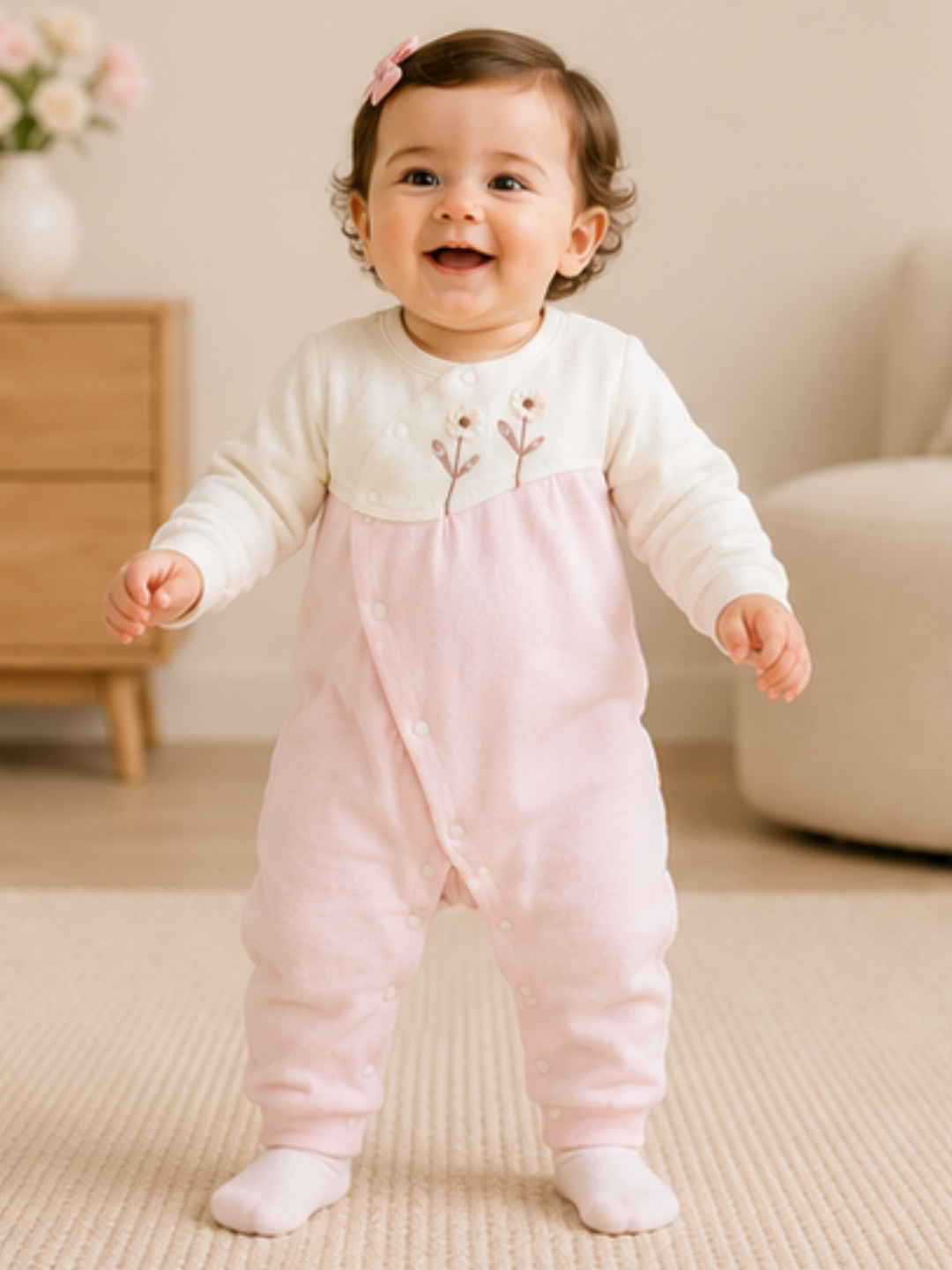 Pink Quilted Romper