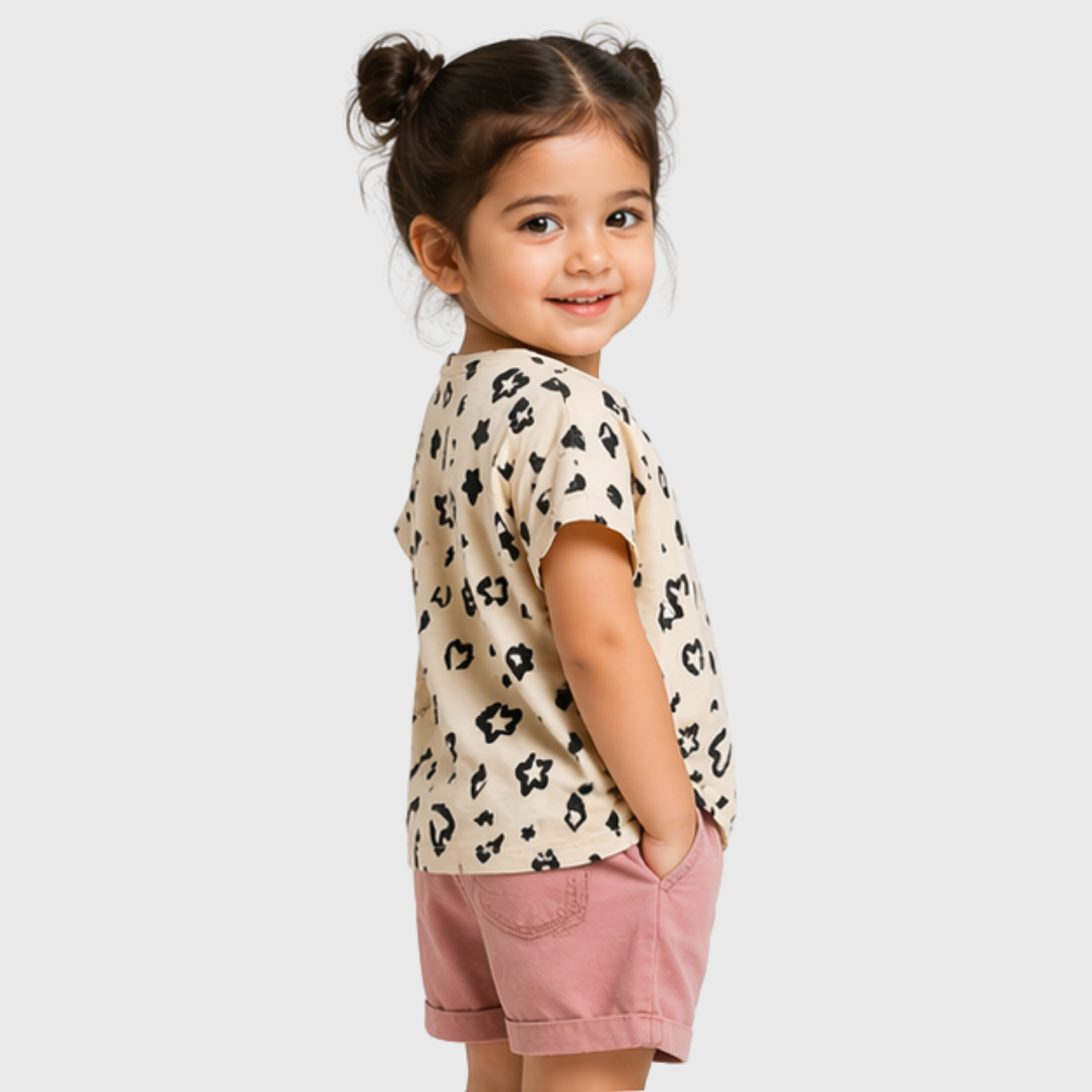 Girls Pack of 4 Cotton Graphic Tees