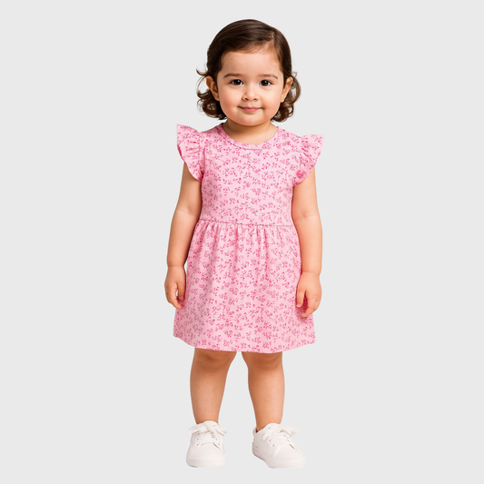 Pink Frock For Girls | (12M-6YRS)