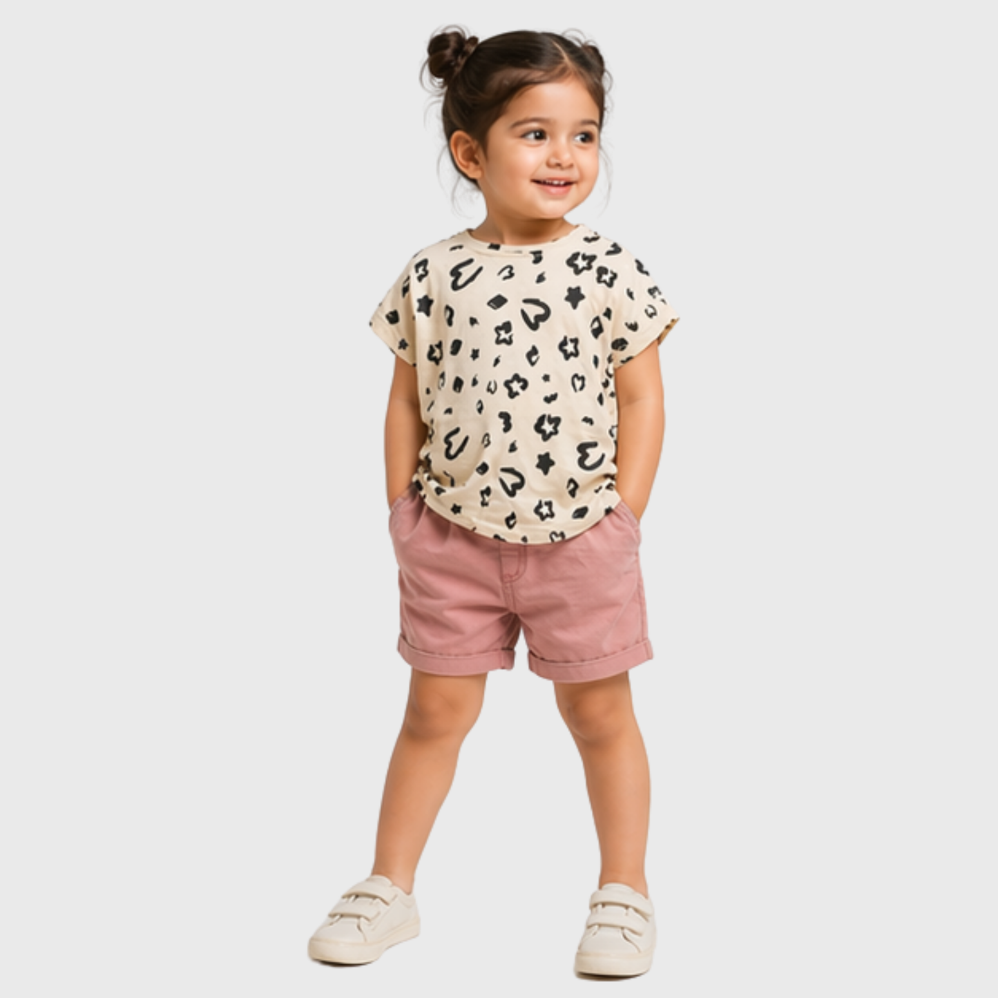 Girls Pack of 4 Cotton Graphic Tees