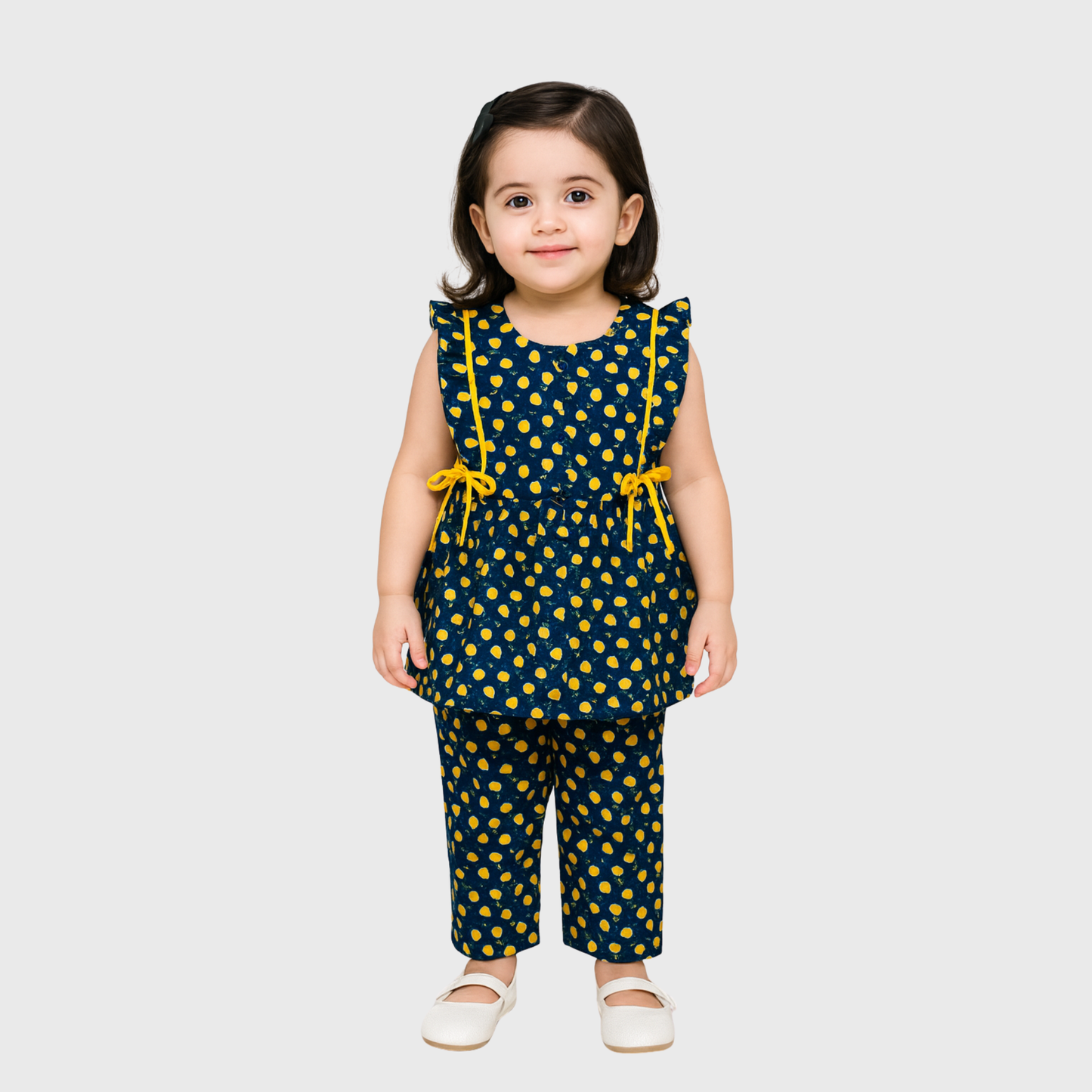 Navy Blue Set Frock And Trouser | 12M-6YRS