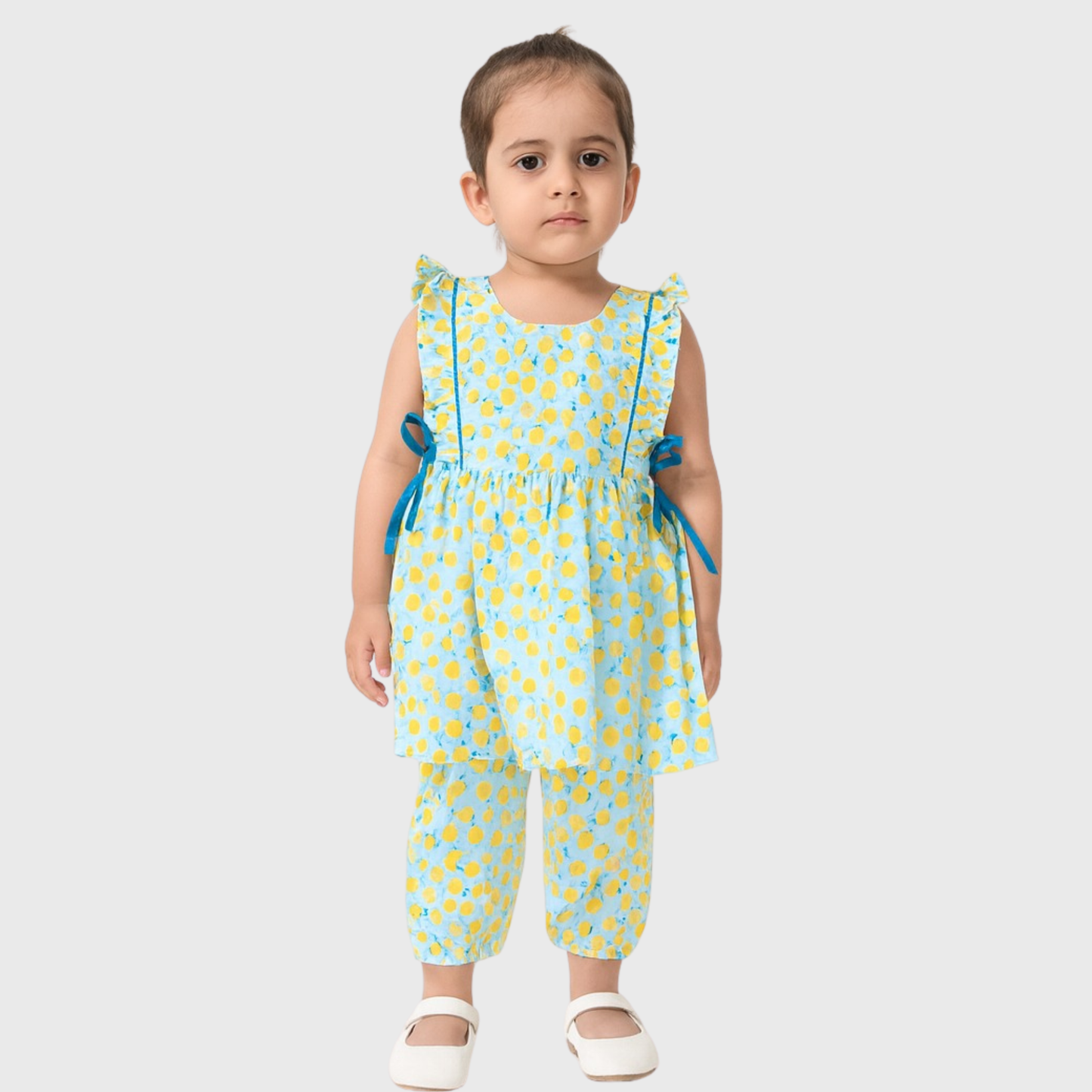 Light Blue Set Frock And Trouser | 12M-6YRS