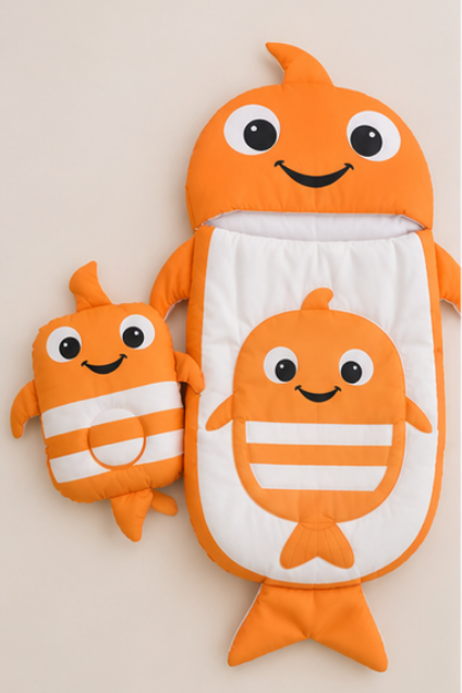 Orange Clownfish Character Carry Nest
