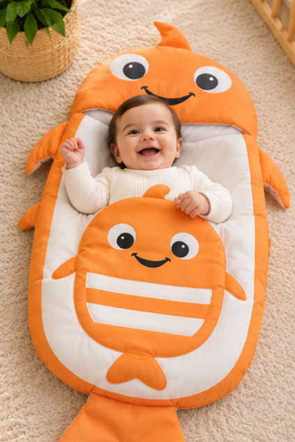 Orange Clownfish Character Carry Nest
