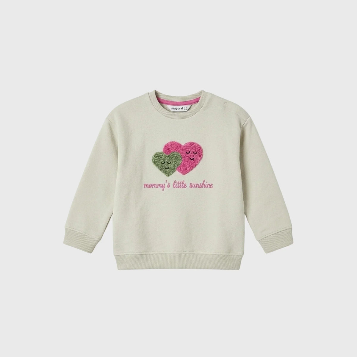 Children's Long Sleeve Top with Embroidered Floral Design