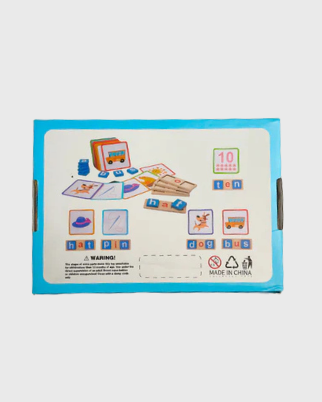 Wooden Reading Blocks Educational Toy Set
