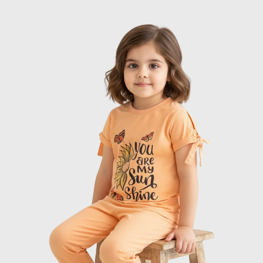 Girl’s Peach "Sunshine" Butterfly Set