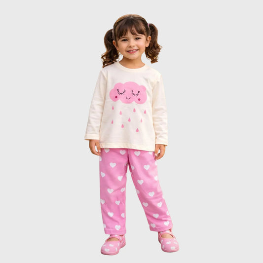Girl’s Pink Heart & Cloud Set