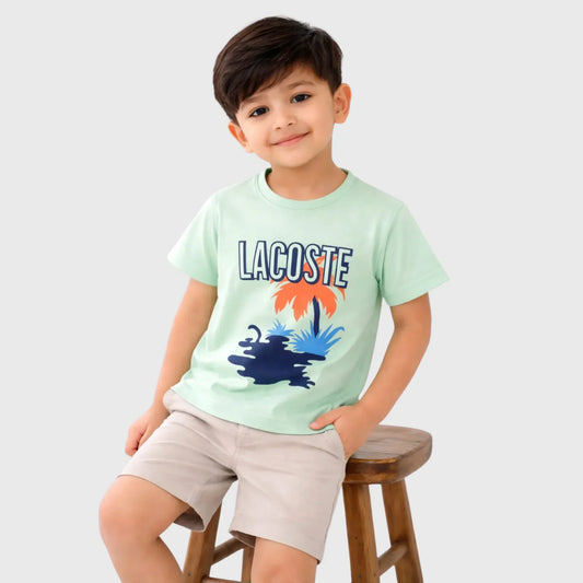 Boy’s Mint "LACOSTE" Palm Tee