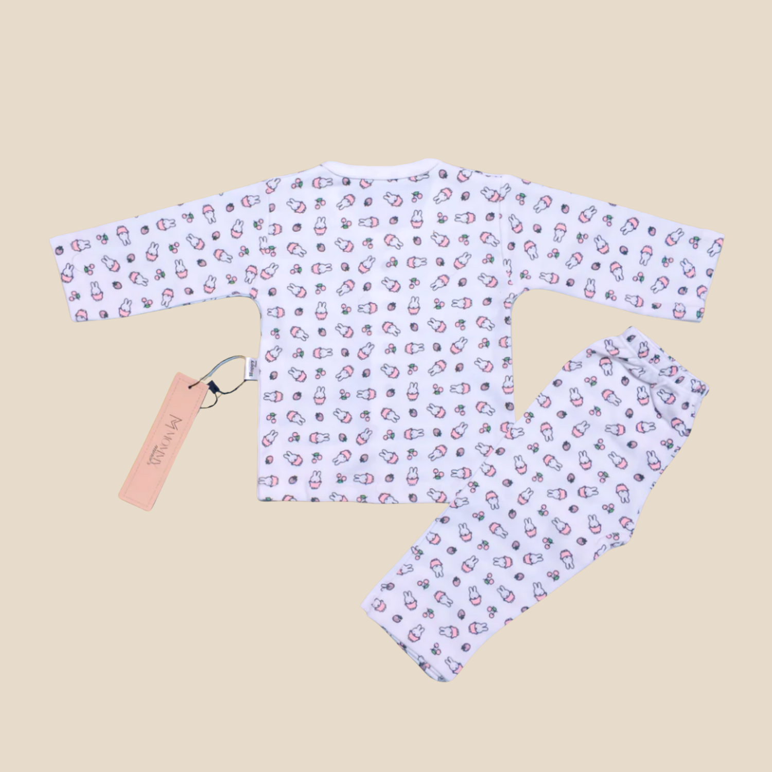 White-Soft Cotton Night Suit with Penguin print