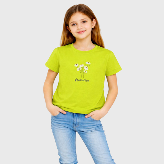 Girl’s Lime "Good Vibes" Tee