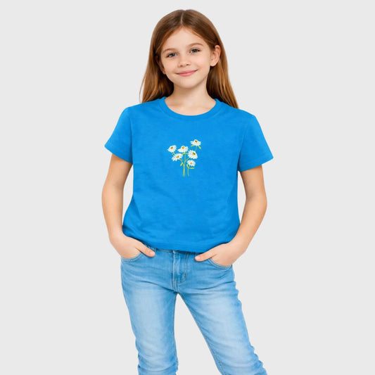 Girl’s Azure Daisy Graphic Tee