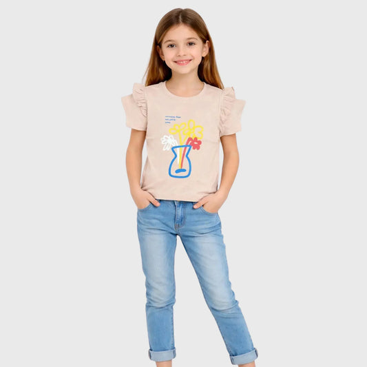 Mommy Minors: Floral Flutter Sleeve Tee