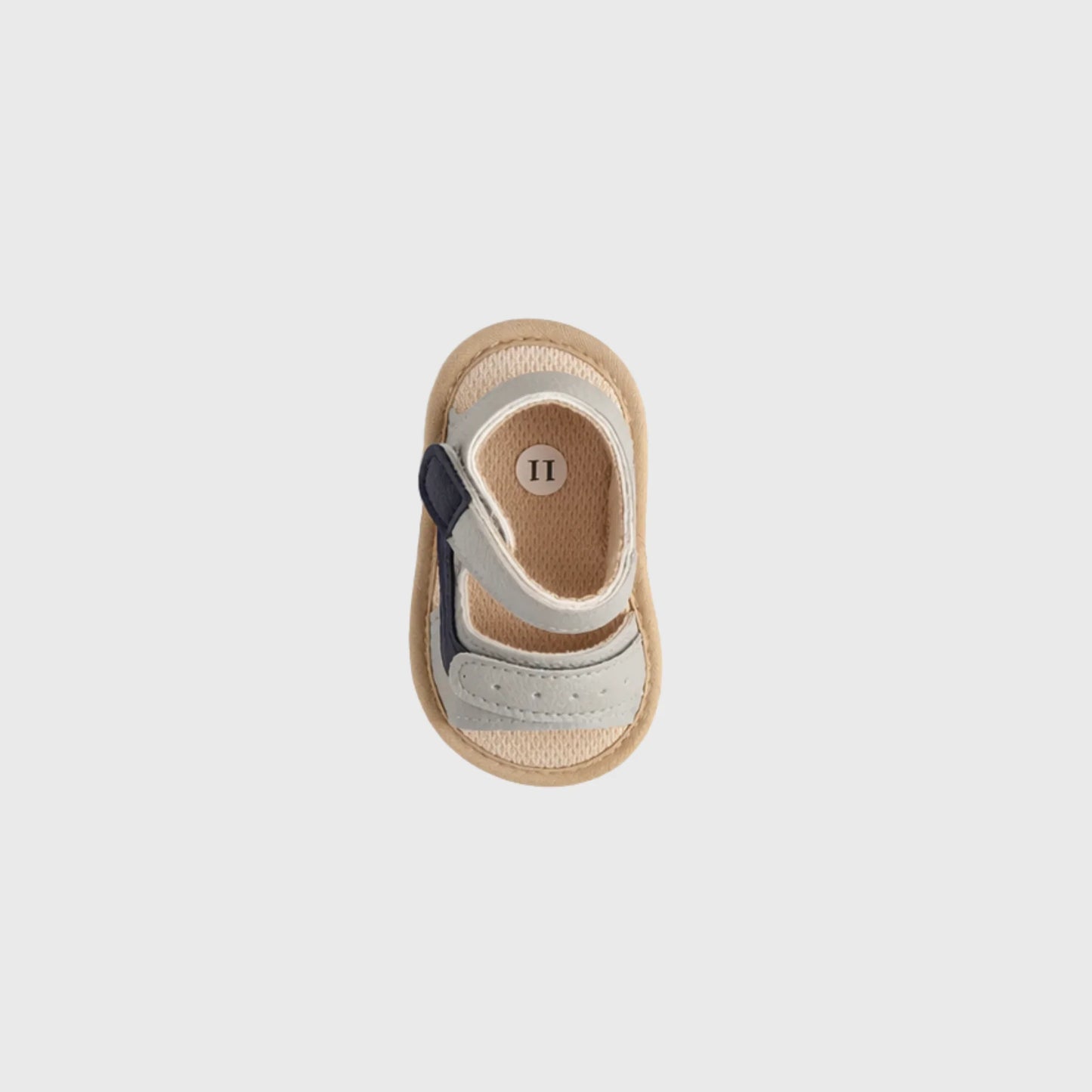 Baby Boy Gray & Navy Velcro Sandal