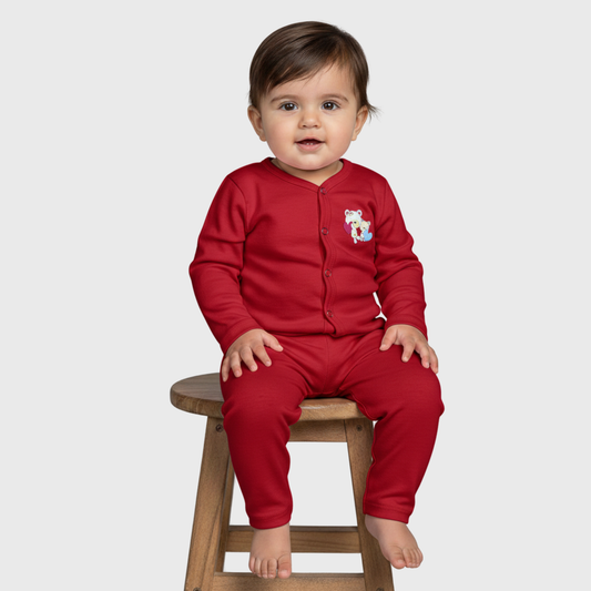 Infant Crimson Bear Cardigan Set