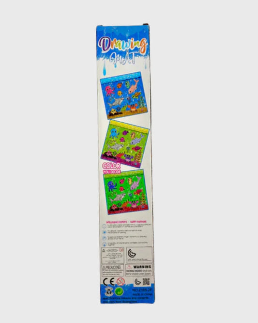 Water Drawing Mat - Reusable Ocean Theme Coloring Mat (3+)