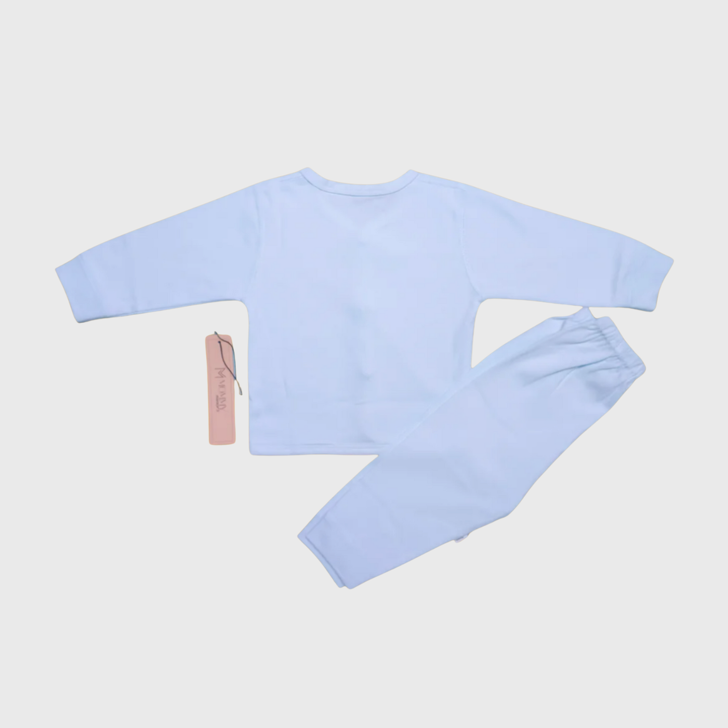 Baby Cotton Shirt Set – Blue Giraffe Print