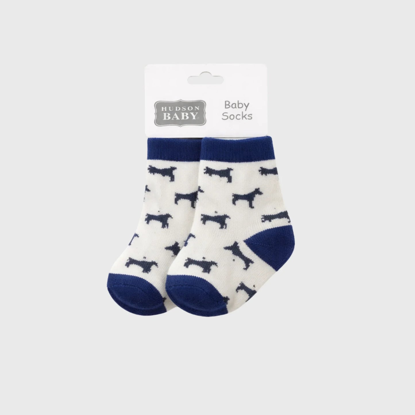 Navy and White Baby Socks