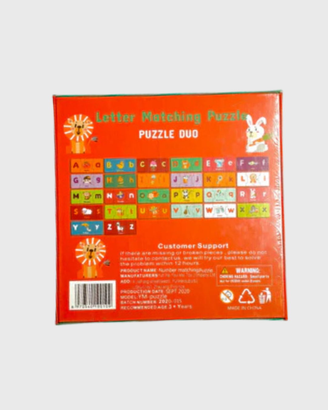 Alphabet Letter Matching Puzzle Duo - Educational Learning Cards