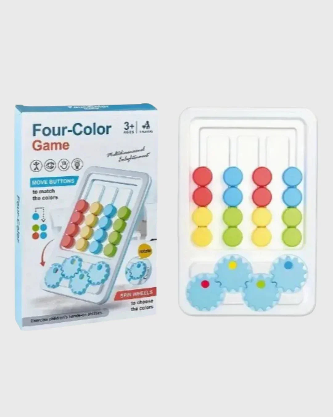 FOUR-COLOR LOGIC GAME - Multi-Dimensional Color Matching Puzzle (Ages 3+)