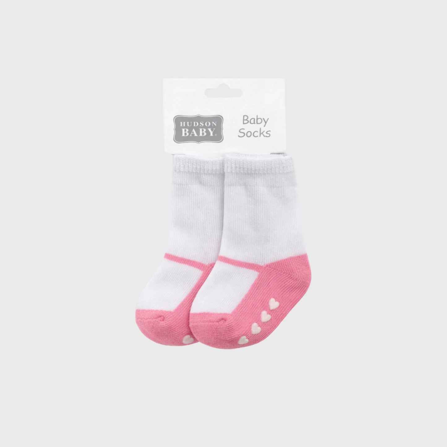 Pink Heart Baby Socks