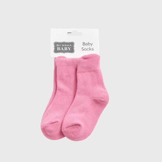 Solid Pink Baby Socks