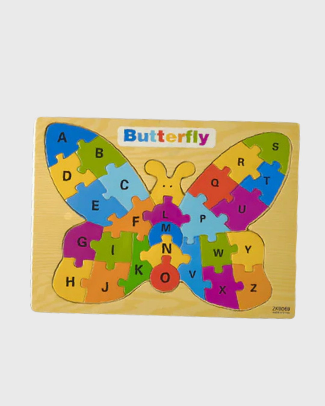 Butterfly Alphabet Puzzle - Wooden Educational Jigsaw for Kids