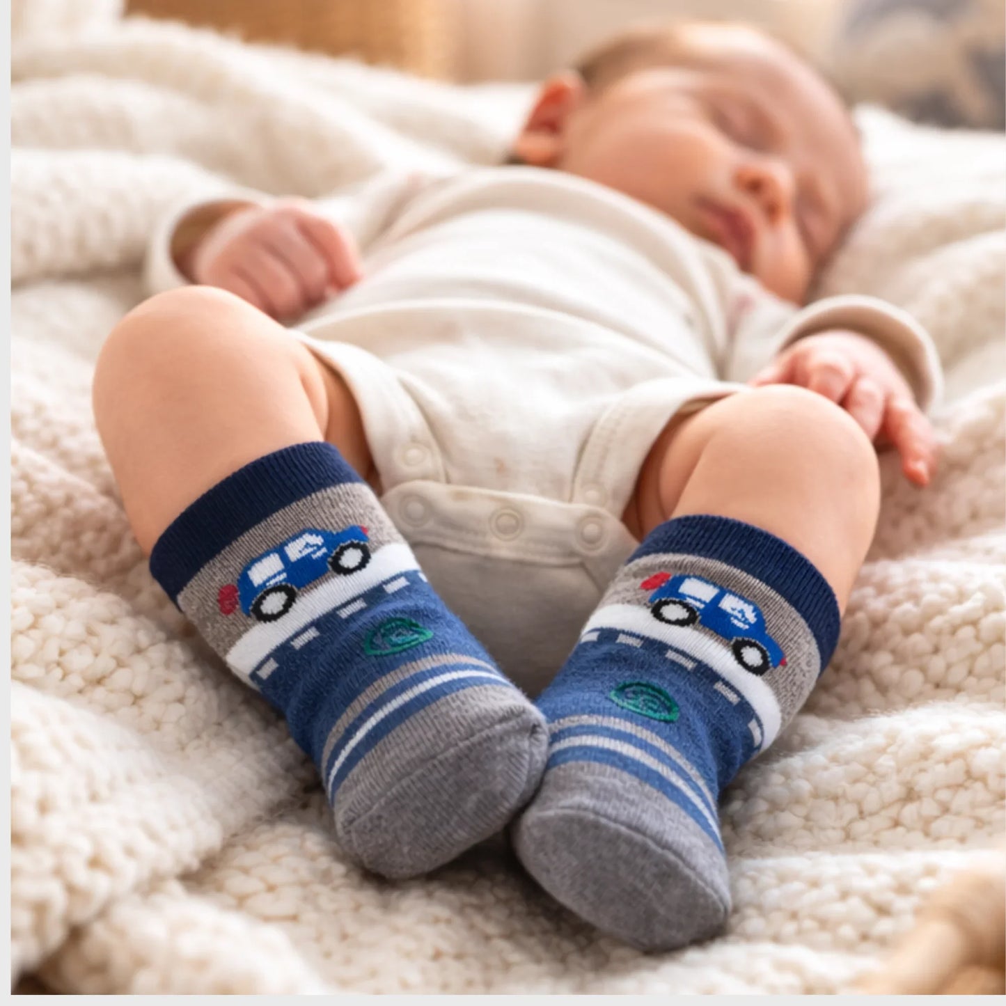 Busy Car Baby Socks